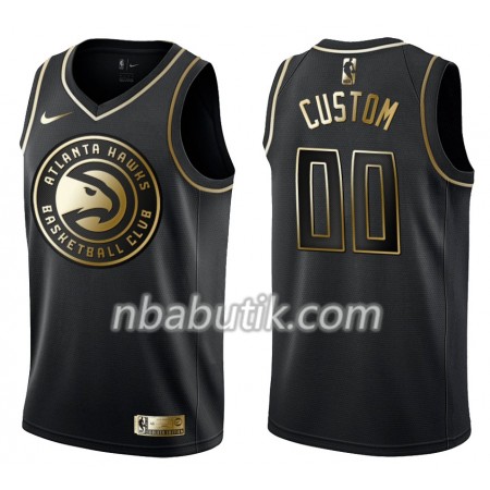 NBA Mænd Trøje Atlanta Hawks Custom Nike Sort Golden Edition Swingman NBA Mænd Trøje Atlanta Hawks Custom Nike Sort Golden Edition Swingman